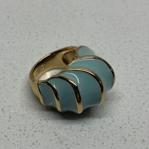COACH | Enamel Shell Domed Ring Size 9